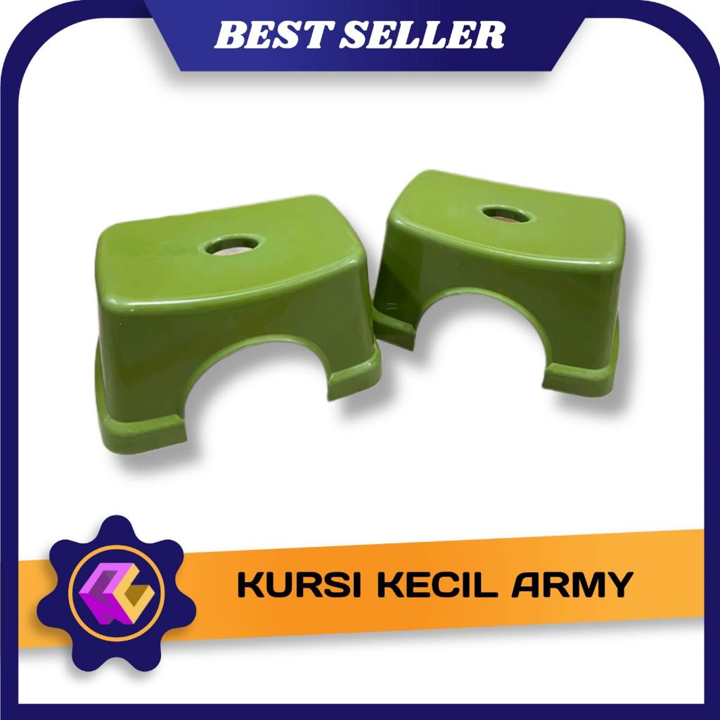 CNC Kursi kecil Army / Kursi Jongkok warna Hijau Army / Kursi Anak Bahan Plastik / Kursi Mancing