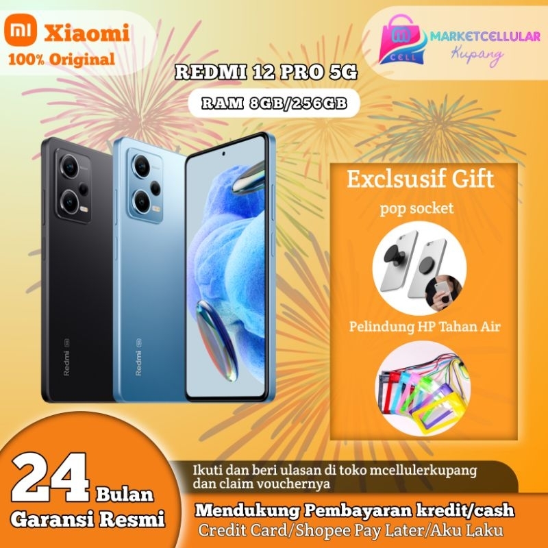 HANDPHONE REDMI NOT 12 PRO 5G RAM 8/256GB PLUS BONUS DI MCELLULAR KUPANG