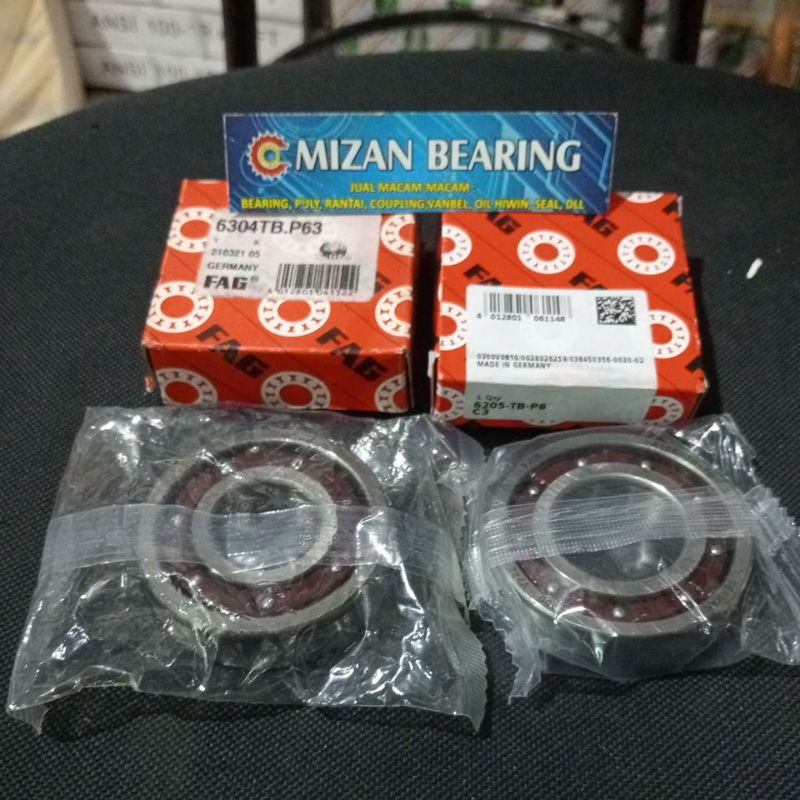 BEARING laher kruk as RX-KING RXZ RZR JUPITER Z VEGA R RXS FAG HIGH SPEED 6205 TB P6 C3 / 6304 TB P6