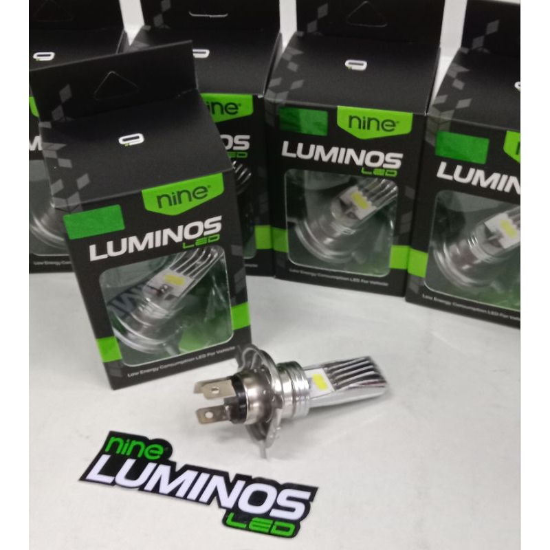 LAMPU LED DEPAN LUMINOS H4 PUTIH HI LOW AC DC UNTUK MOTOR VIXION KLX 150 SCOOPY BISON VERZA MX KING 
