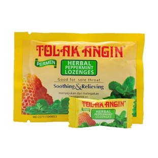 

TOLAK ANGIN LOZENGES 1 SACHET ISI 5 PERMEN HERBAL TOLAK ANGIN