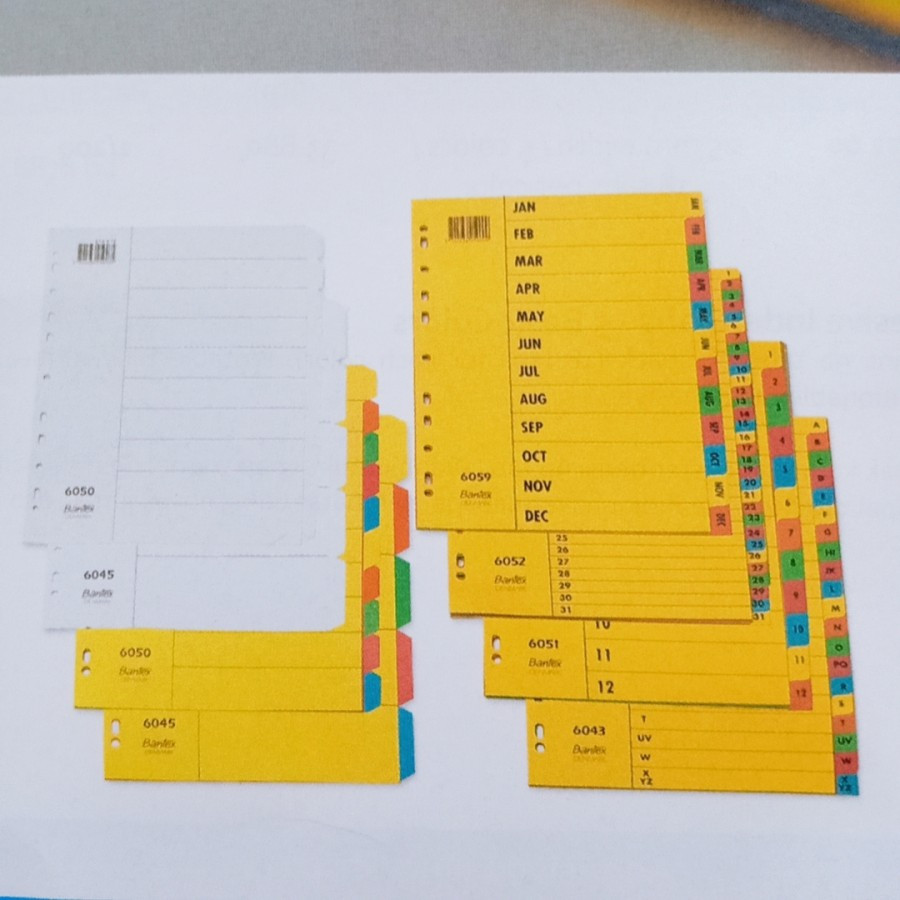 

BANTEX 6051 STRONG LINE A4 1-12 INDEX PEMBATAS DOKUMEN FILE ORDNER