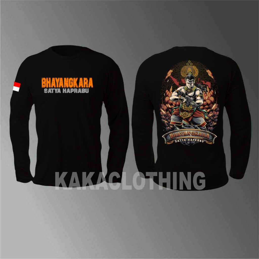 KAOS LENGAN PANJANG BHAYANGKARA SATYA HAPRABU POLRI WARNA HITAM