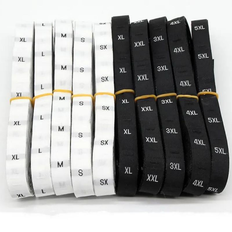 

label woven size / label size / label size bordir / merek size