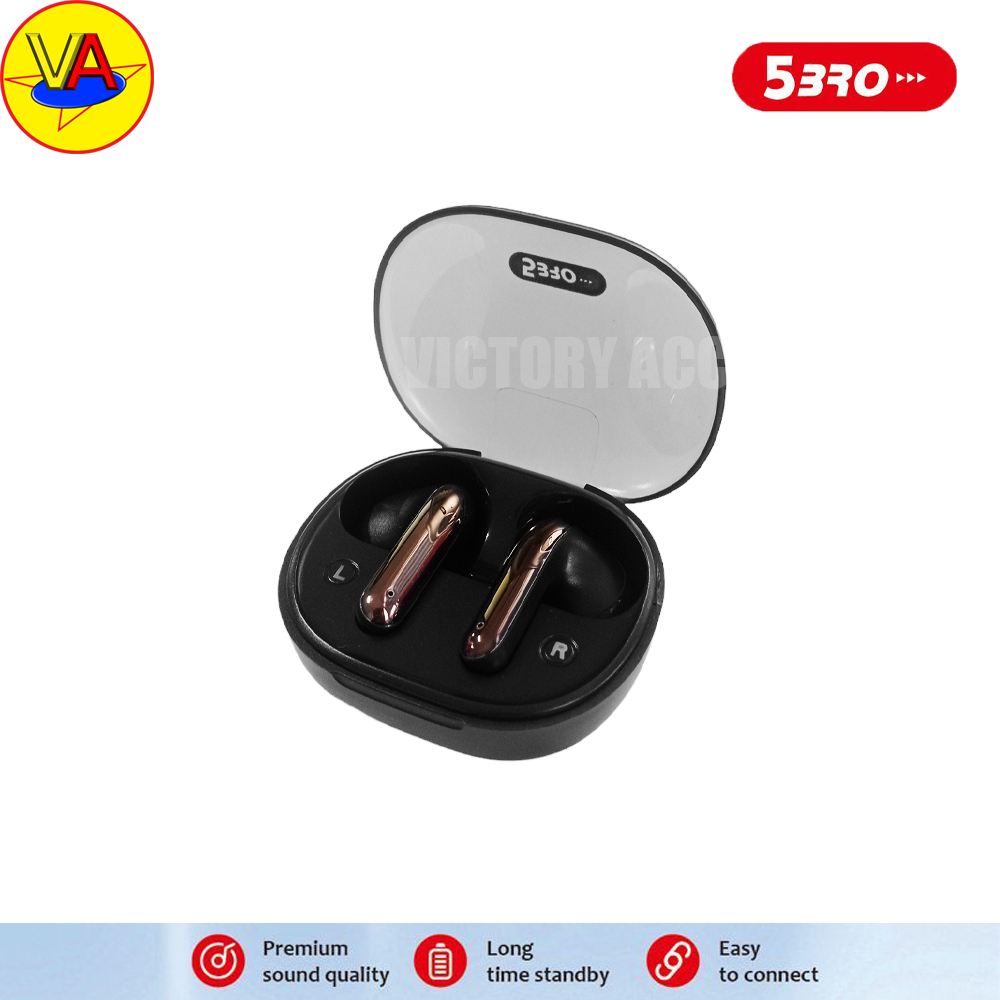 5BRO TWS K28 Headset Bluetooth Earphone Motif Warna Macaron Headphone