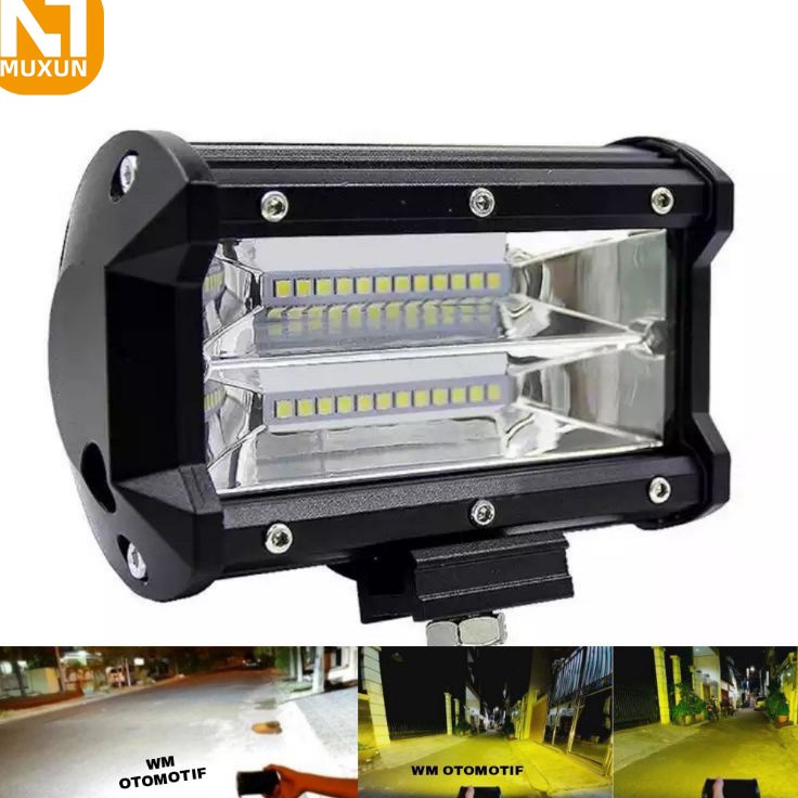 Kk Lampu sorot LED 1224 Volt 2 baris truk Bus Tronton Canter Fuso Bar Cree 48W lampu sorot Led Bar O