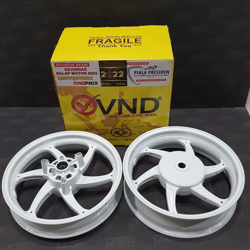 VND Velg Racing Six Star 250x14 & 350x14 - Aerox 155/ All New Aerox 15 Velg VND Six Star Aerox 155 R