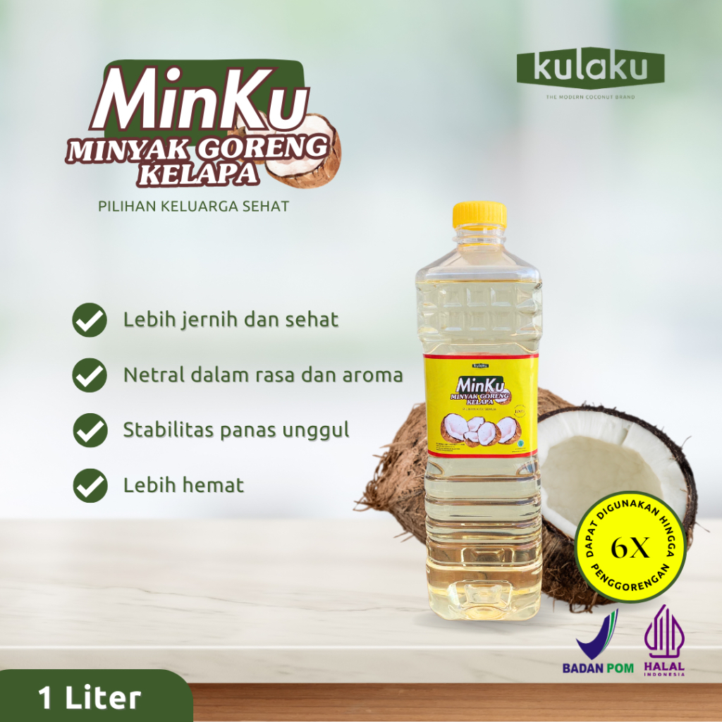 

Minyak Goreng Kelapa MinKu | Minyak Goreng 1 liter | Minyak Goreng Sehat | Minyak Kelapa