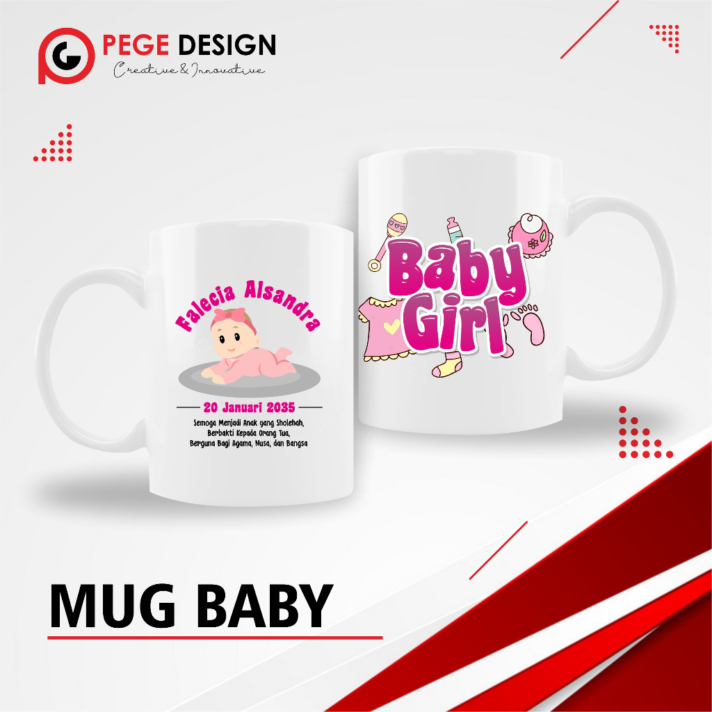 MUG BAYI//SOUVENIR KELAHIRAN//MUG