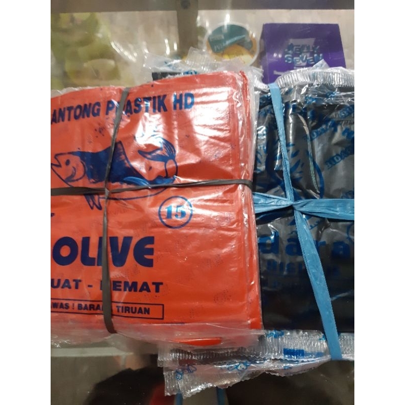 KANTONG PLASTIK BIDARA/OLIVE UK 15 MERAH DAN HITAM POLOS KANTONG KRESEK KECIL