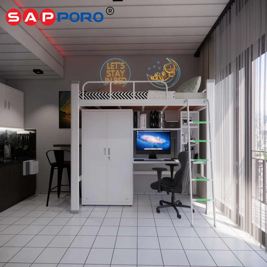 SAPPORO MANLY SET - Apartement Bed Set | Multifunctional Loft Bed