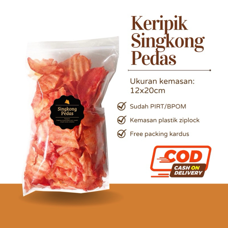 

Keripik singkong pedas 85gr