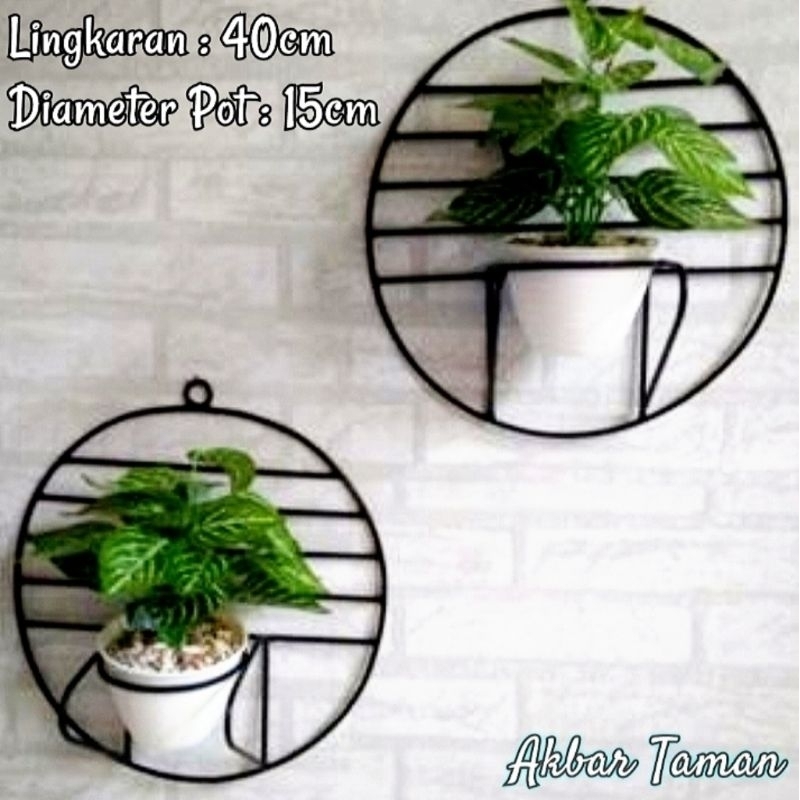 Rak Pot Tempel Dinding / Planter Pot Besi Tempel Dinding Hiasan Rumah
