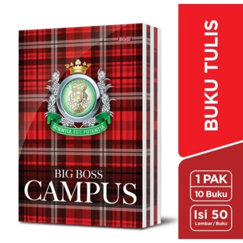 

(10 pcs) buku tulis campus 50 lembar bigbos