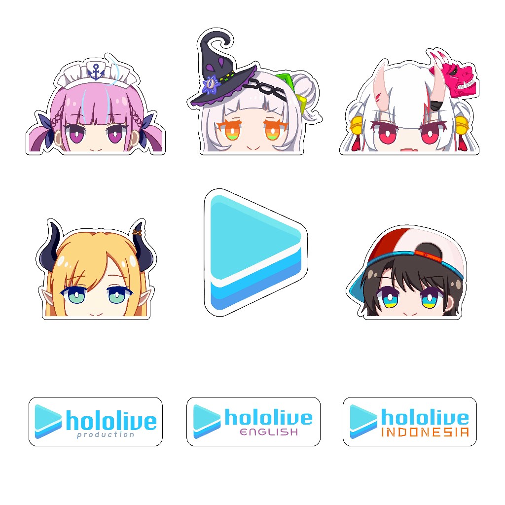 

Sticker vinyl anime vtuber HOLOLIVE JAPAN GEN 2 PEEKER SET - material Vinyl