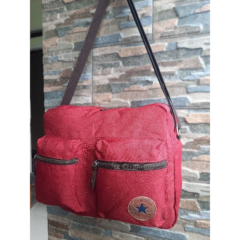 Slingbag Merah CONVERSE - TAS PRELOVED BRANDED ORIGINAL