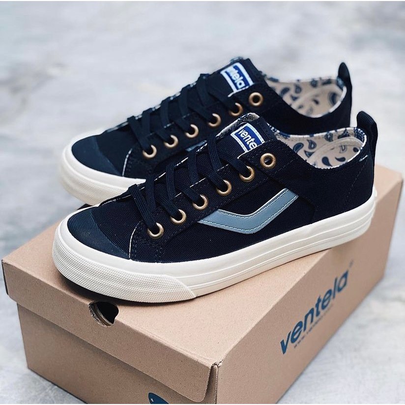 Sepatu Ventela reborn black natural 36-44 vantela original reflective