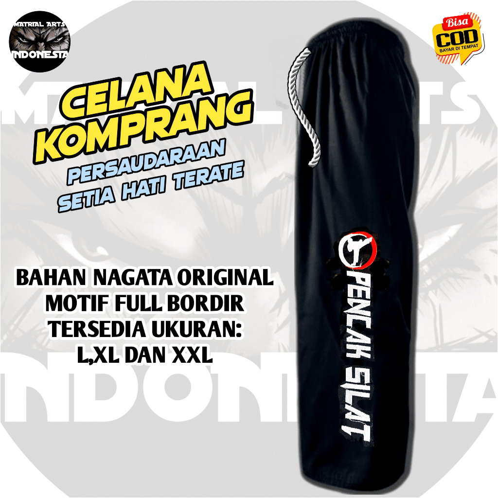 celana pencak silat bordir - celana komprang pencak silat