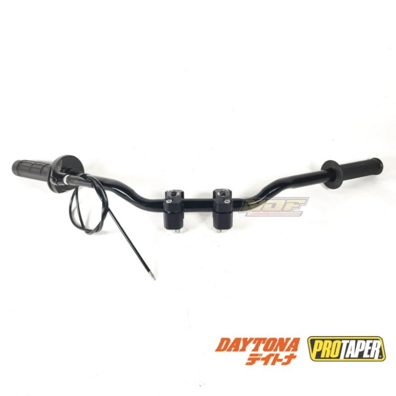 Stang Stir RZR Set Raiser CNC dan Gas Spontan Daytona PNP Universal Motor PCX Satria Fu Sonic Beat S