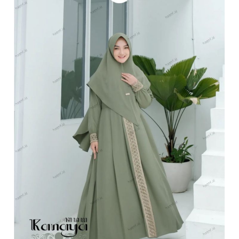 GAMIS SYAR'I TERBARU 2025 SET + HIJAB UK -M-L-XL-XXL-/GAMIS KANAYA SET HIJAB/GAMIS MUSLIMAH/BAJU GAM