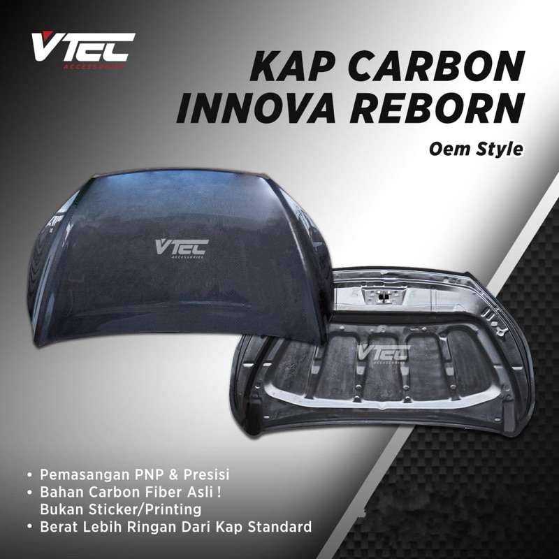 Kap Mesin Carbon Innova Reborn Oem Style