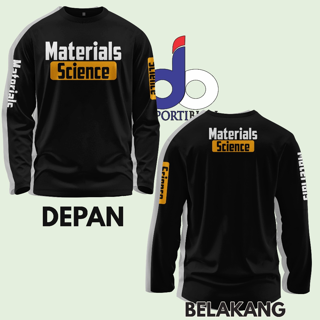 Kaos Lengan Panjang Material Science / Sleeve Short T Shirt Material Science