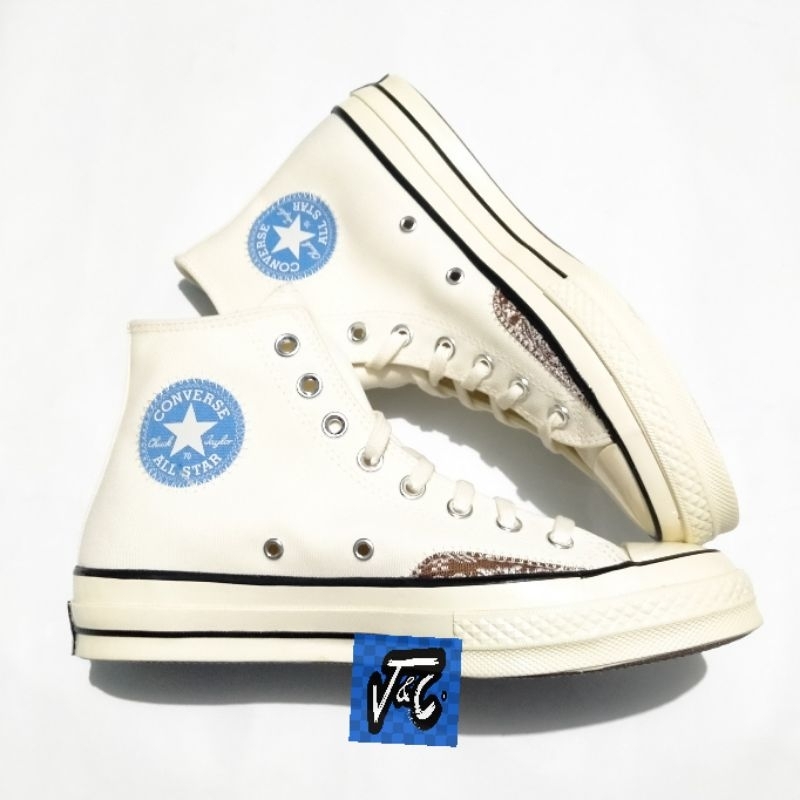 Converse Chuck 70 70s Crafted Ollie Patch Patchwork Embroidery Egret