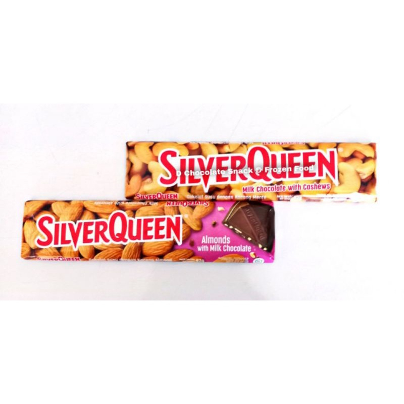

RiDn SILVERQUEEN 1 BOX 10 X 55GR ex 58GR, COKLAT SILVERQUEEN 55GR MEDE 1 DUS SILVER QUEEN 55 GRAM