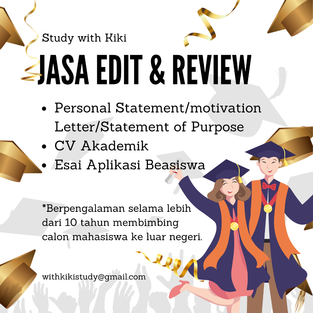 Jasa Review & Edit Motivation Letter/Personal Statements dan CV Awardee Beasiswa Dalam dan Luar Nege