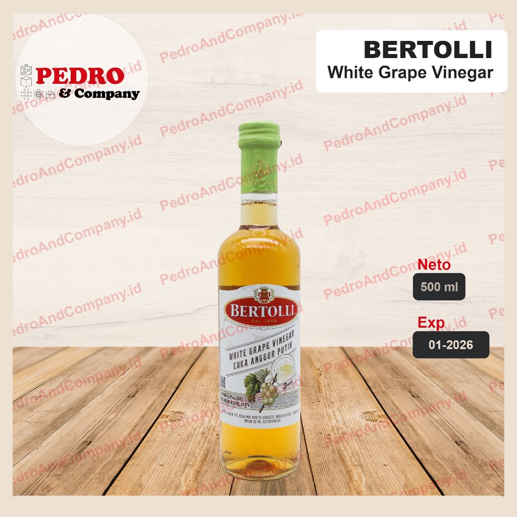 

Bertolli white grape vinegar cuka anggur putih 500 ml