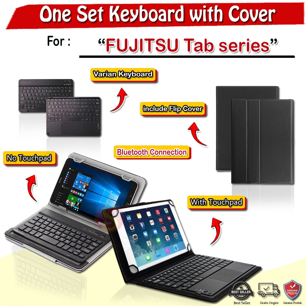 FUJITSU Arrows Tab F-03G Tab F-02F Universal Keyboard Bluetooth Stand with Cover Removable Bluetooth