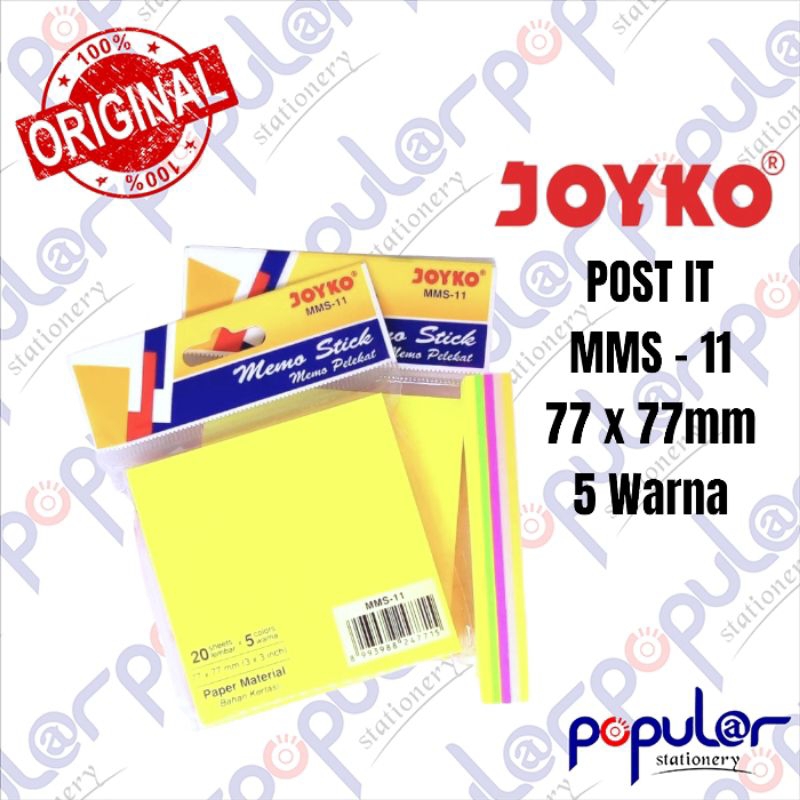 

Post It Joyko 5 Warna 77 x 77 MMS - 11