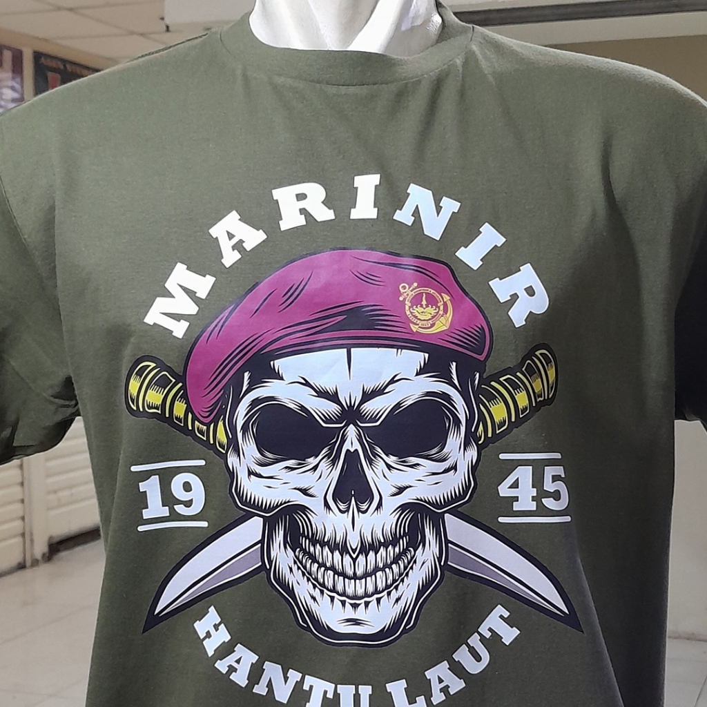 Kaos baju Korps Marinir hantu laut skull