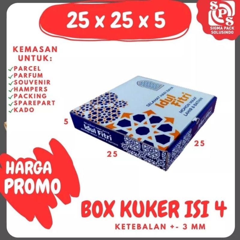 

Box kuker 25x25x5/Box kardus online shop/hampers/kuker250gr isi 4