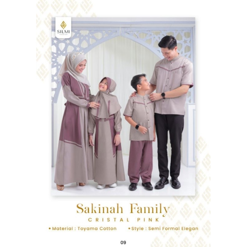GAMIS SARIMBIT KELUARGA SAKINAH CRISTAL PINK TERBARU KOKO AYAH DAN ANAK GAMIS IBU DAN ANAK BY SILMI 