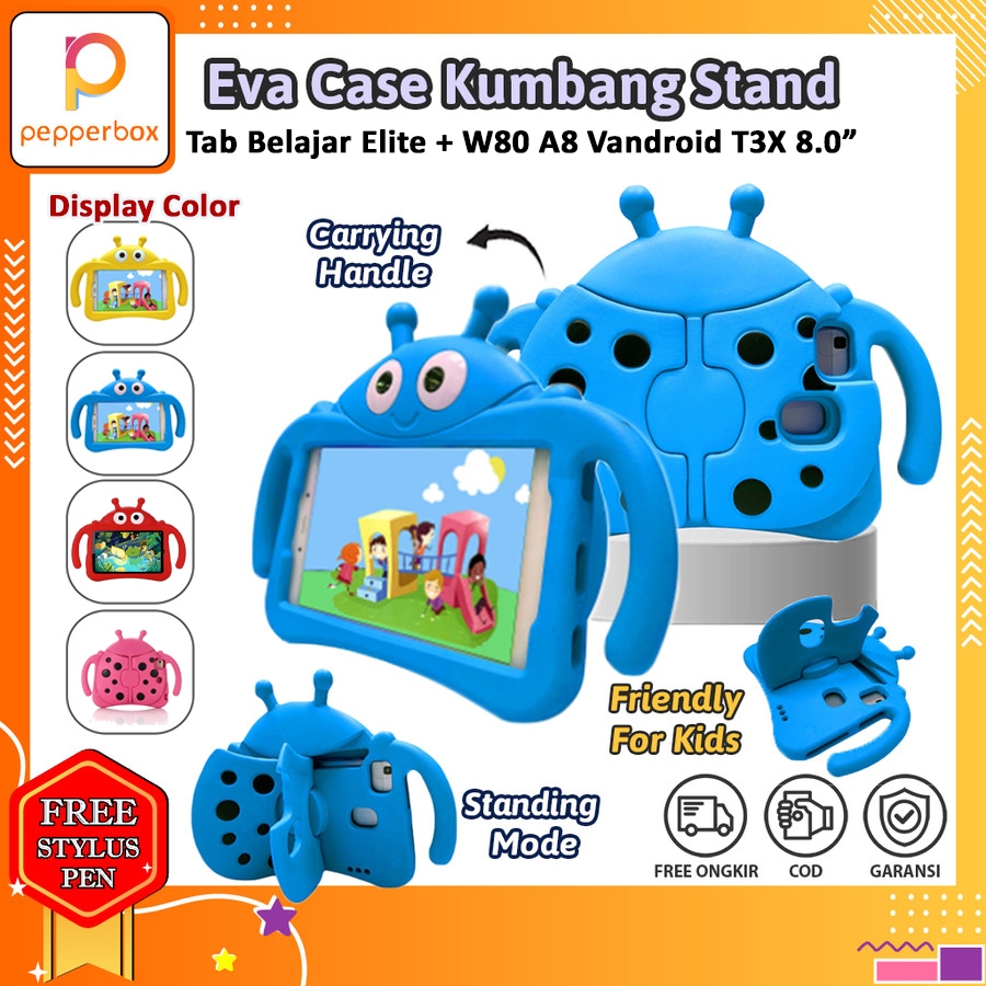 Advan Tab Belajar Elite Plus W80 A8 8004 Vandroid T3X 8 Inch 2022 Case Anak Pelindung Cover Casing P