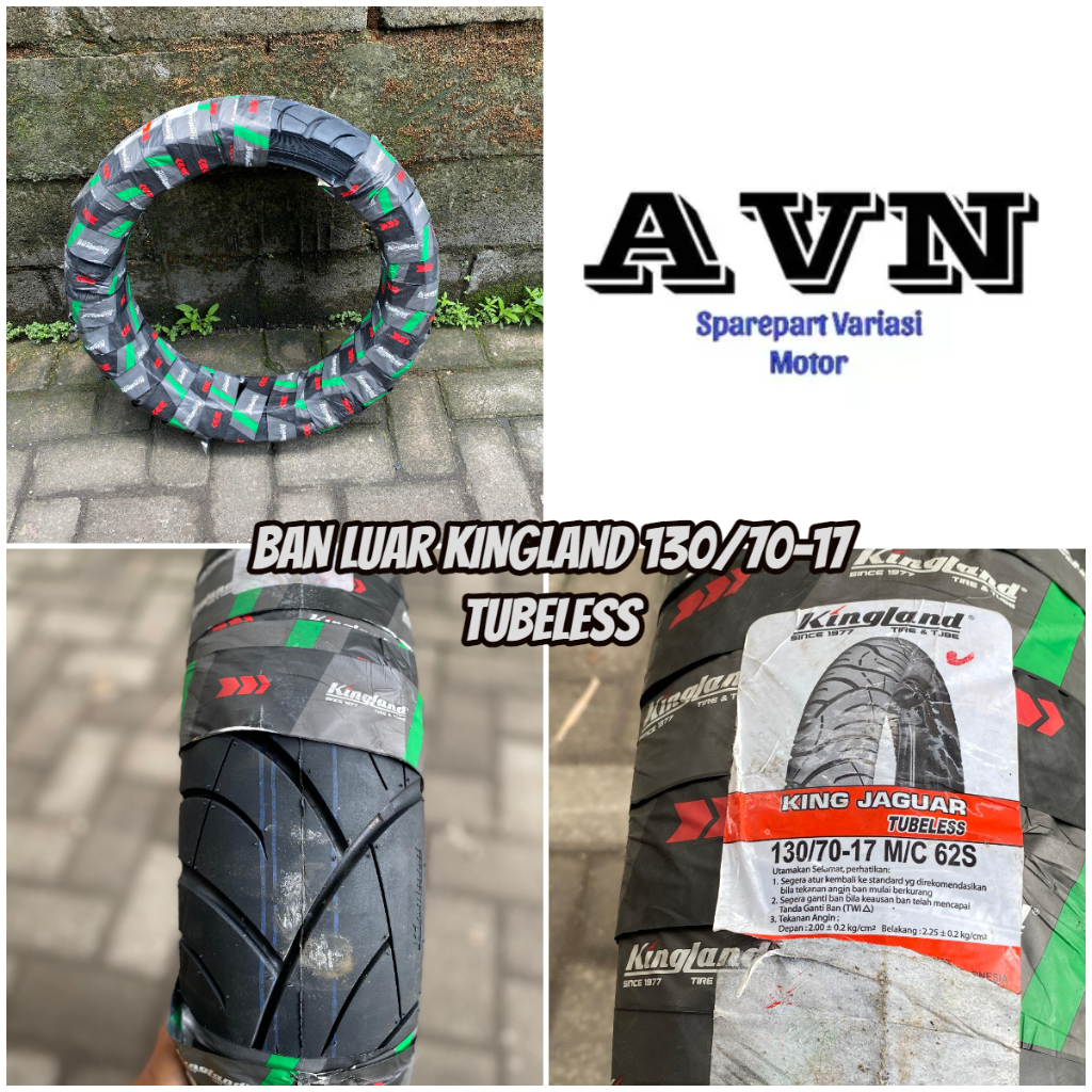 BAN LUAR MOTOR SPORT KINGLAND 130/70-17 TUBELESS || BAN LUAR KINGLAND UNTUK MOTOR CB 150R VIXION R 1