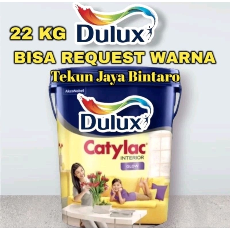 Dulux catylac glow 22 kg bisa custom warna