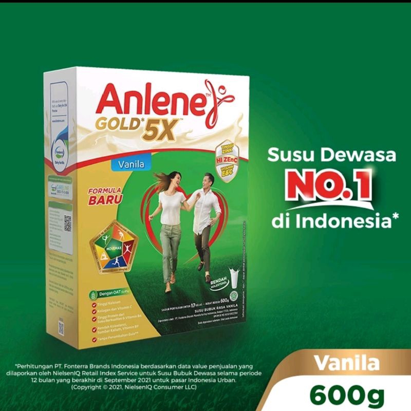 

ANLENE GOLD 5X 600GR VANILLA COKLAT ORIGINAL