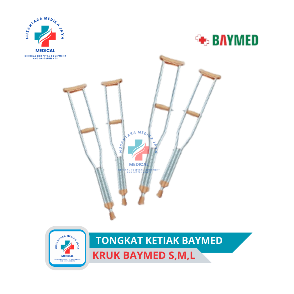 Tongkat Ketiak / Crutch Ketiak Baymed Harga Sepasang Kaki Kanan Dan Kiri