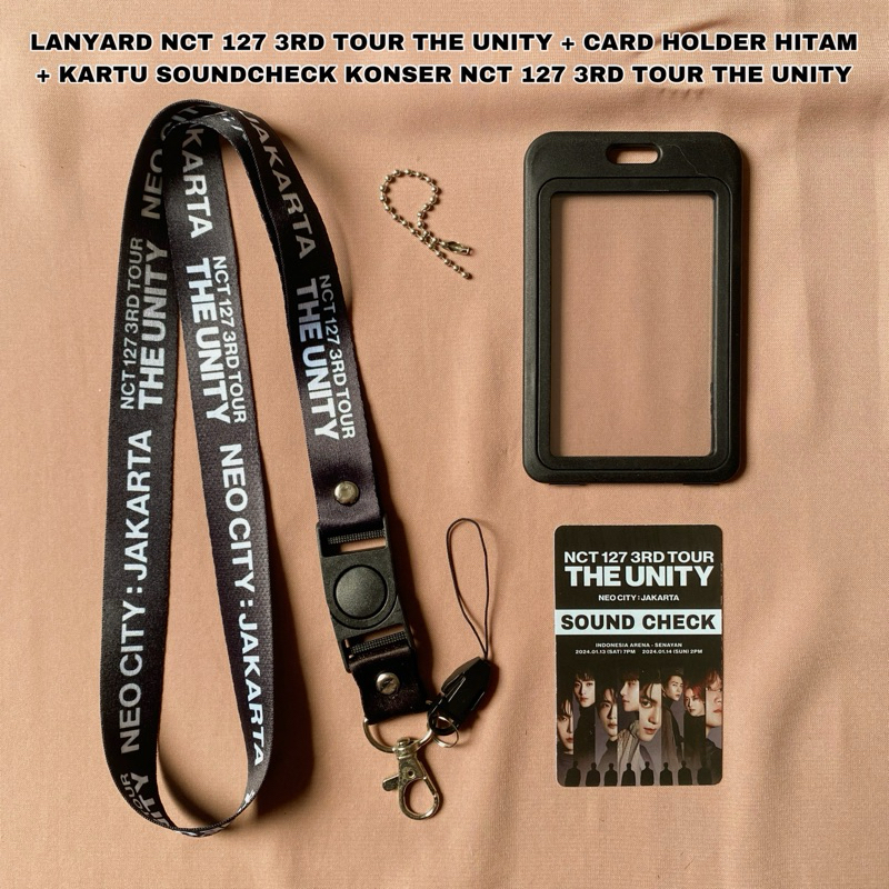 

LANYARD 2SISI NCT 127 3RD TOUR THE UNITY + CARD HOLDER HITAM (free kartu soundcheck + tali hp + ring )