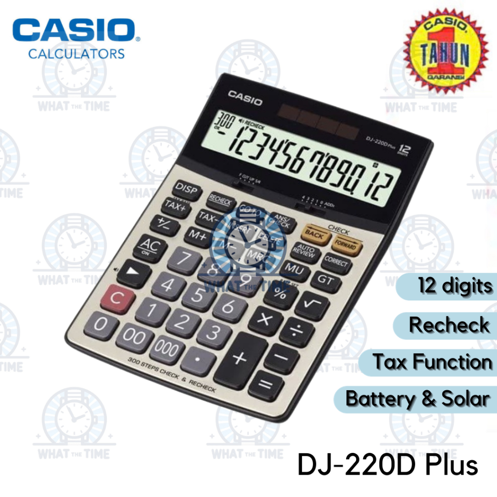 

WTT Kalkulator CASIO DJ-220D PLUS Kalkulator DJ 220 Meja/Office 12 digit Calculator DJ220D