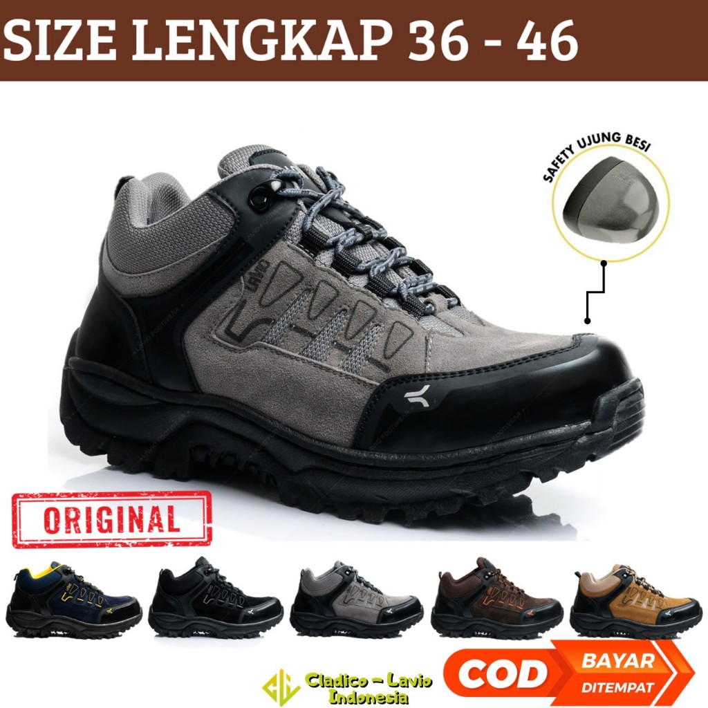 Sepatu Safety Pria Wanita Size 35-47 Ukuran Kecil Jumbo Kuat Tahan Lama Original Lavio Elektra