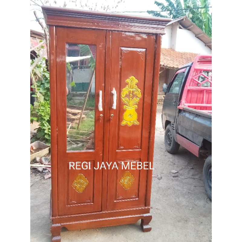 Lemari pintu 2.kayu jati lemari kaca lemari pakayan kayu jati