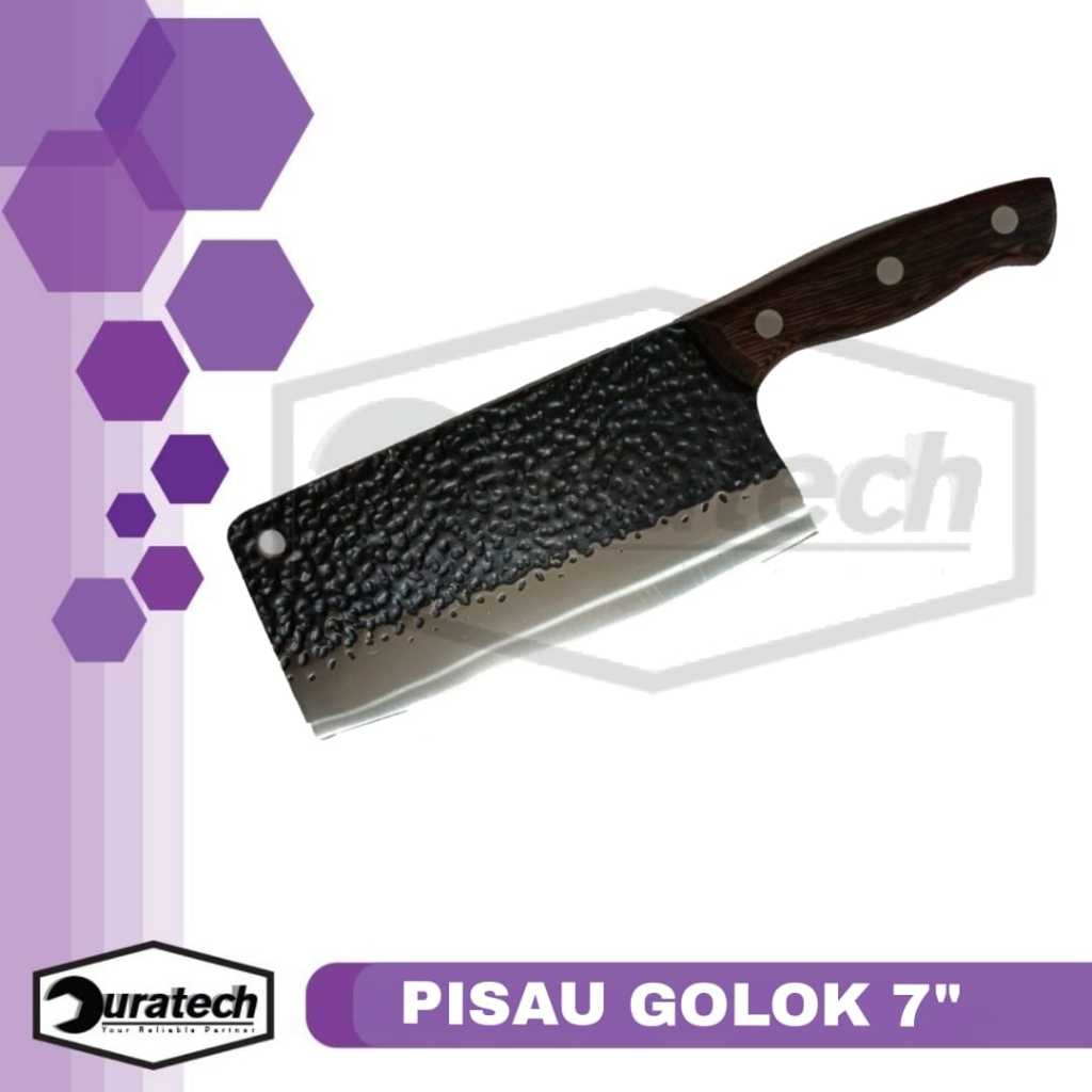 Pisau Daging Golok Besar Piso 7" Pisau Dapur Chef Meat Knife Cleaver / Pisau Golok Besar Piso Stenli