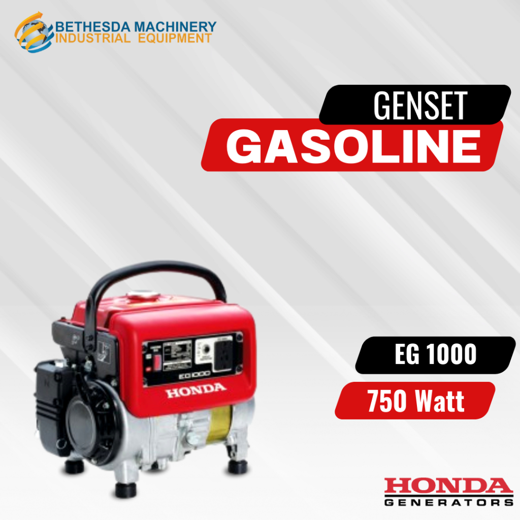 Genset 600 Watt Portable HONDA EG1000 1 Phase Genset Bensin 750 VA