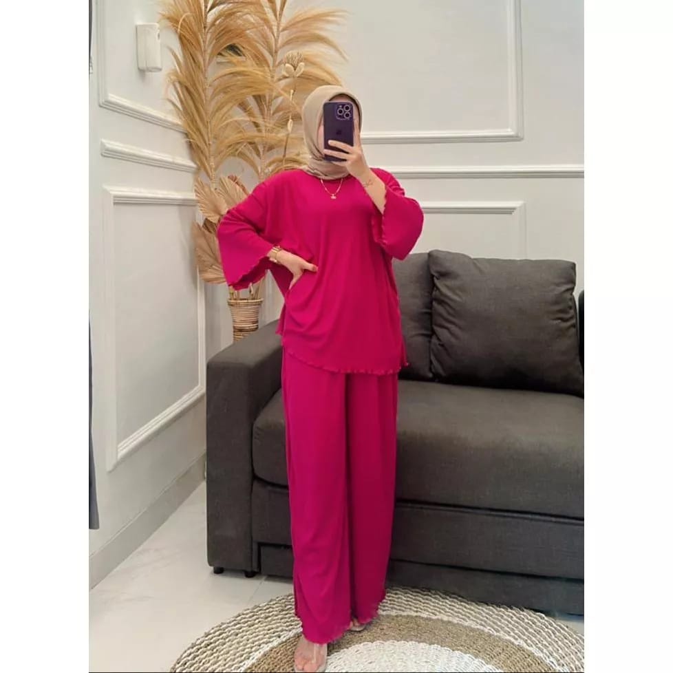 JYACOLLECTION-SETELAN WANITA MUSLIM-SET LEBARAN TERBARU-SETELAN KNIT MUSLIM-SET OOTD