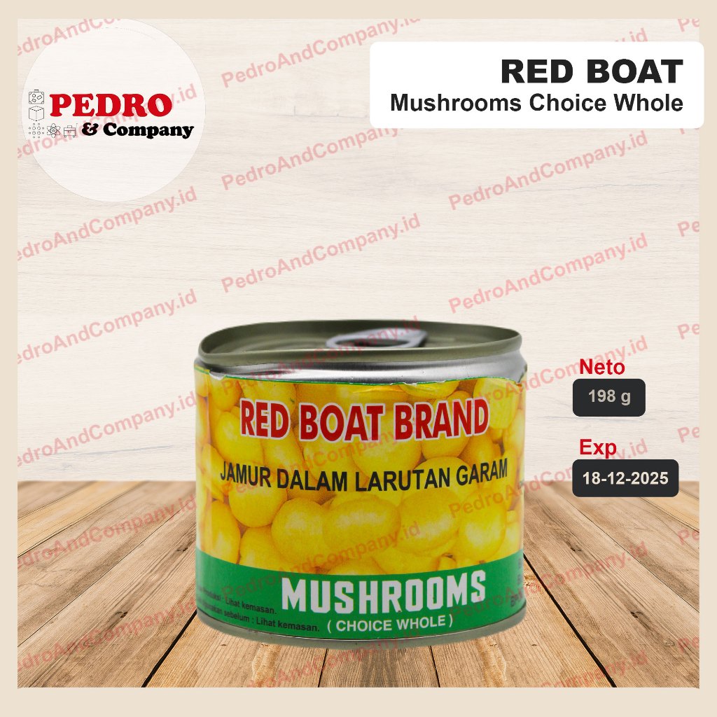 

Red Boat - Jamur dalam larutan garam/ champignon mushroom (198 gr)