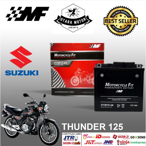 Aki Motor Kering MF FITM7Z-4A 12V 9Ah GM7Z4A Accu Suzuki Thunder Bajaj