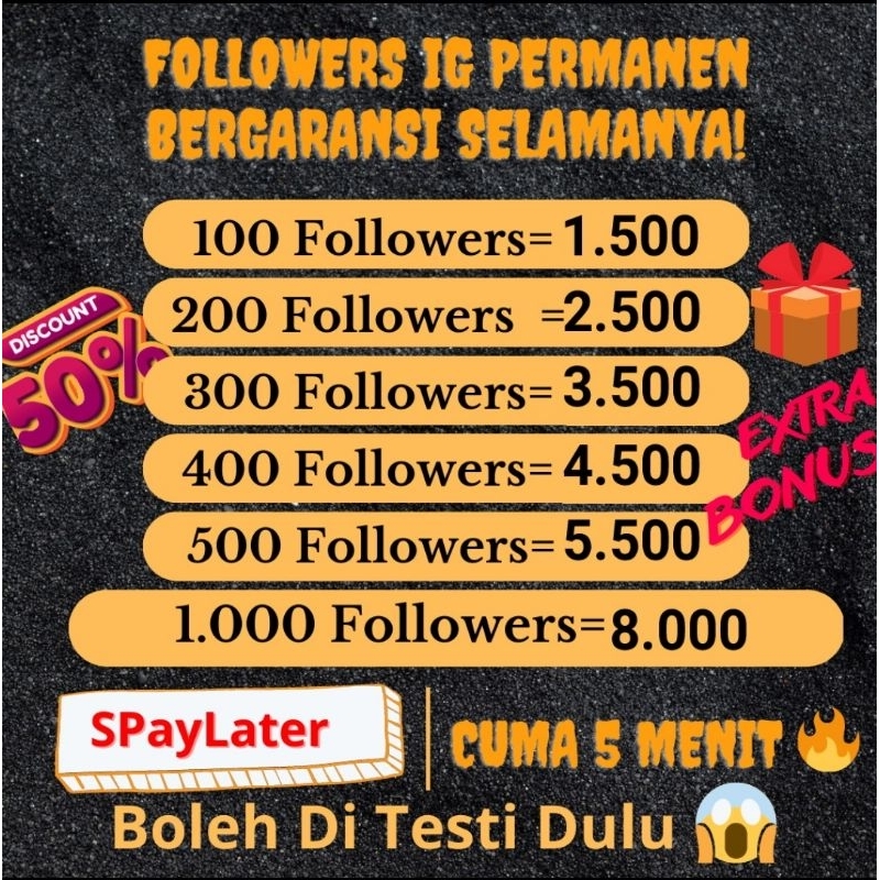 Followers Permanen Real Aktif